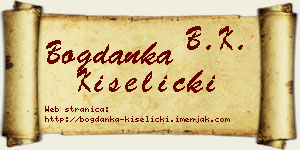 Bogdanka Kiselički vizit kartica
